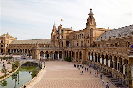 Plaza de Espana - Spanish Square in Seville, Andalusia, Spain, Europe Stock Photo - Rights-Managed, Code: 855-08420521