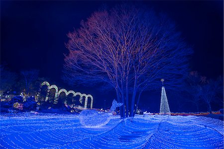 Kyoto Illumiere in snow, The largest winter light show in Kansai, Sonobe-cho, Nantan city, Kyoto Prefecture, Japan Stock Photo - Rights-Managed, Code: 855-08536300