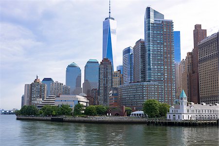 Skyline by the Battery Park, Manhattan, New York, United States Stock Photo - Rights-Managed, Code: 855-08781678