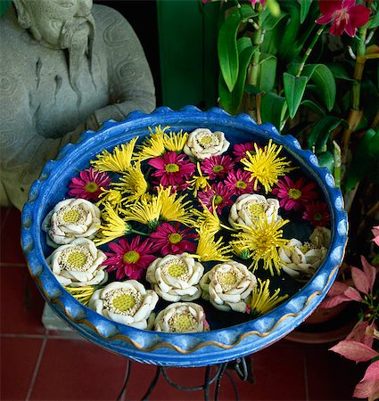 simsearch:855-02987109,k - A ceramic container more commonly seen with Lotus plants outside houses and buildings in Bangkok. Foto de stock - Con derechos protegidos, Código: 855-02987267