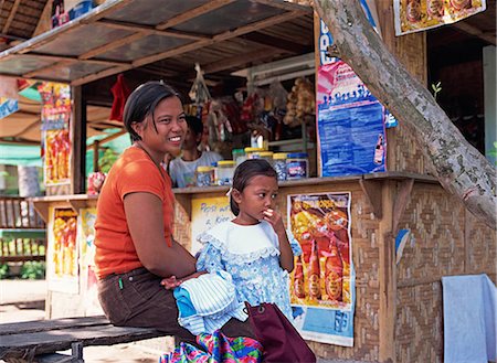 filipina mother daughter - Mère et fille Photographie de stock - Rights-Managed, Code: 855-02987640