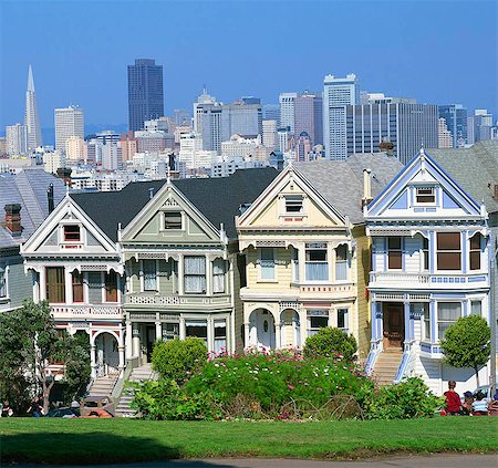 simsearch:841-06031845,k - Victorian House, alamo Square, San Francisco Stock Photo - Rights-Managed, Code: 855-02988130