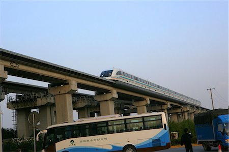 Maglev train, Shanghai Stock Photo - Rights-Managed, Code: 855-02988460