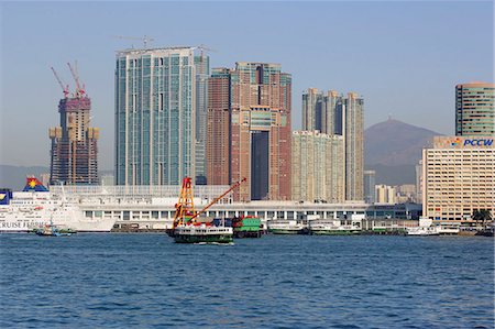 West Kowloon skyline, Hong Kong Stock Photo - Rights-Managed, Code: 855-02988955