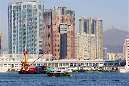 West Kowloon skyline, Hong Kong Stock Photo - Rights-Managed, Code: 855-02988956