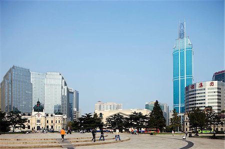 dalian - Skyscrapers at the background of Zhongshan Square,Dalian,China,Dalian China Stock Photo - Rights-Managed, Code: 855-03024204