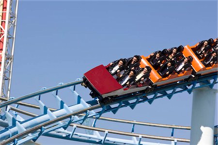 people riding roller coasters - The Dragon roller coaster,Ocean Park,Hong Kong Stock Photo - Rights-Managed, Code: 855-03024271