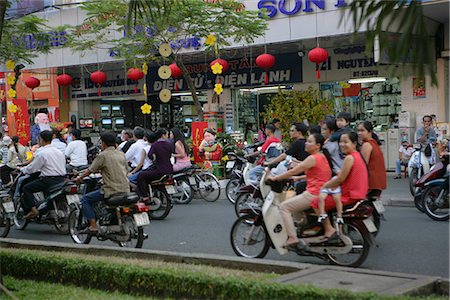 simsearch:855-02987805,k - People on motobike in street of Ho Chi Minh,Vietnam Stock Photo - Rights-Managed, Code: 855-03021935