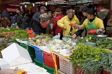 Fresh vegetables stall at Quarry Bay market,Hong Kong Stock Photo - Rights-Managed, Code: 855-03022953