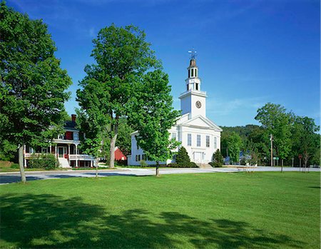 Church, New England, USA Stock Photo - Rights-Managed, Code: 855-03254910