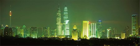 City skyline at night, Kuala Lumpur, Malaysia Stock Photo - Rights-Managed, Code: 855-03253696