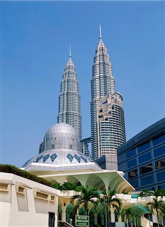 Petrons Tower and National Mosque, Kuala Lumpur, Malaysia Stock Photo - Rights-Managed, Code: 855-03253716