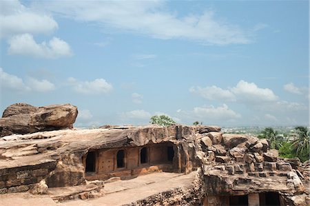 Ruins of ancient shelter at an archaeological site, Udayagiri and Khandagiri Caves, Bhubaneswar, Orissa, India Stock Photo - Rights-Managed, Code: 857-06721607