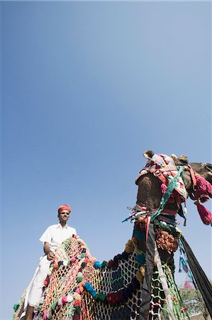 simsearch:857-03553523,k - Low angle view of a man riding on a camel, Jodhpur, Rajasthan, India Stock Photo - Rights-Managed, Code: 857-03192564