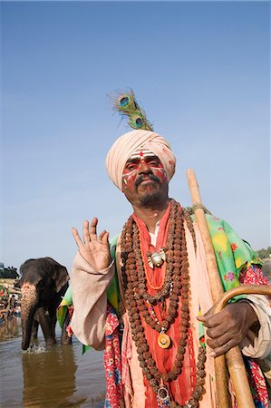 simsearch:857-03553523,k - Portrait of a sadhu blessing, Hampi, Karnataka, India Stock Photo - Rights-Managed, Code: 857-03192779