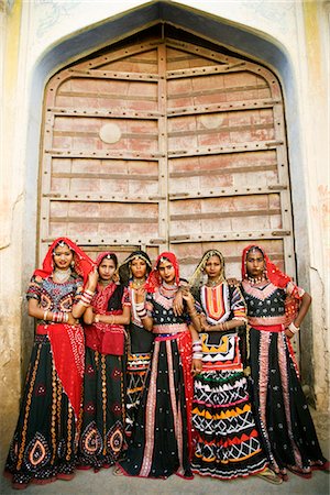 rajasthan women - Women standing together and posing, Pushkar, Ajmer, Rajasthan, India Stock Photo - Rights-Managed, Code: 857-03553521