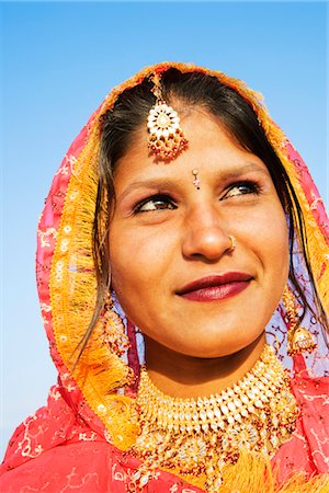 simsearch:862-03712011,k - Close-up of a woman smirking, Jaisalmer, Rajasthan, India Stock Photo - Rights-Managed, Code: 857-03553608