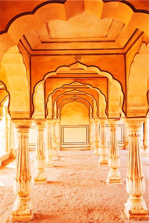 Arcade in a fort, Amber Fort, Jaipur, Rajasthan, India Stock Photo - Rights-Managed, Code: 857-03553614