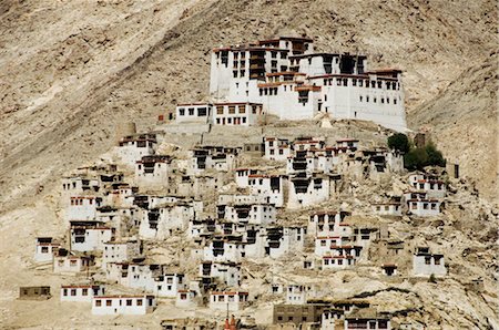 Monastère dans les montagnes, le monastère de Chemerey, Jammu and Kashmir, Ladakh, Inde Photographie de stock - Rights-Managed, Code: 857-03553705