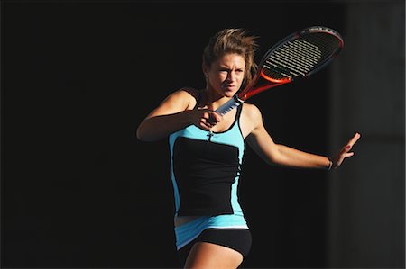 Teenager Girl Playing Tennis Stock Photo - Rights-Managed, Code: 858-05604781