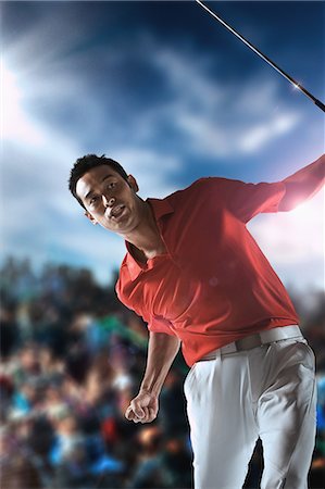 ethnic golf - Male Golfer Celebrating Success Stock Photo - Rights-Managed, Code: 858-06159390