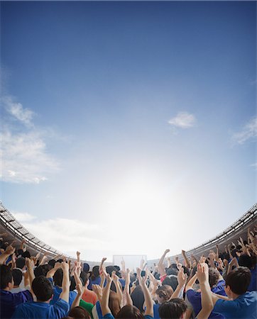 people in bleachers at a stadium - Supporters Cheering Stock Photo - Rights-Managed, Code: 858-06617613