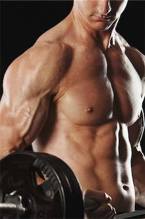 pectorals - Man Working Out Stock Photo - Rights-Managed, Code: 858-06617654