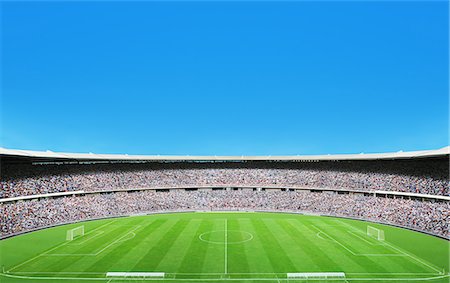 football field from above - Football Ground Stock Photo - Rights-Managed, Code: 858-06756192