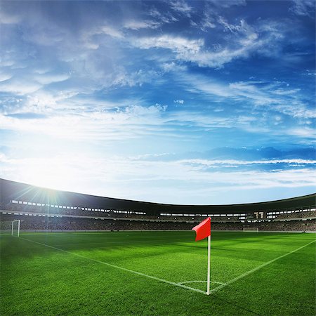 Flag At Corner Of Football Ground Stock Photo - Rights-Managed, Code: 858-06756214