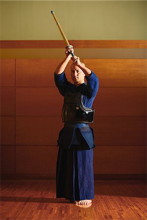 simsearch:622-08519684,k - Japanese kendo athlete Stock Photo - Rights-Managed, Code: 858-08421587