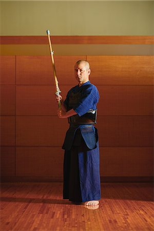 simsearch:622-08519684,k - Japanese kendo athlete Stock Photo - Rights-Managed, Code: 858-08421588