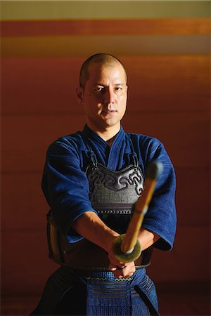 simsearch:622-08519684,k - Japanese kendo athlete Stock Photo - Rights-Managed, Code: 858-08421591