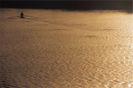 rowing at sunset - Sports Stock Photo - Rights-Managed, Code: 858-03046286