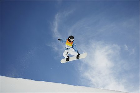 sports and snowboarding - Snowboarder getting Vert Stock Photo - Rights-Managed, Code: 858-03048533