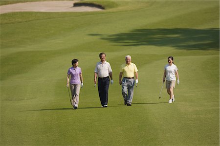simsearch:858-03050428,k - Japanese golfers walking together Stock Photo - Rights-Managed, Code: 858-03049288