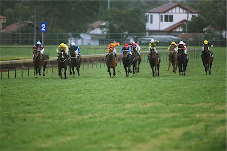 race horse - Group of horses racing Stock Photo - Rights-Managed, Code: 858-03049433