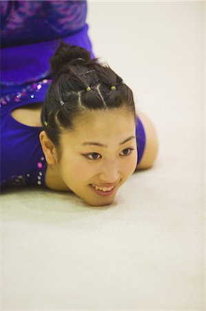 Young woman performing rhythmic gymnastics Stock Photo - Rights-Managed, Code: 858-03050200