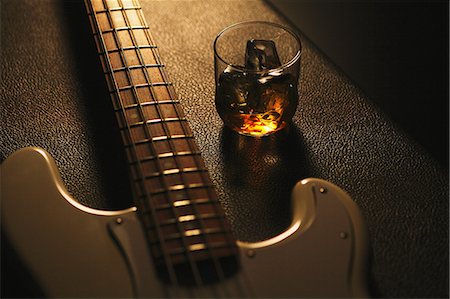 Musical equipment and drink Stock Photo - Rights-Managed, Code: 859-06537955