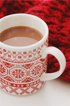 simsearch:859-06617237,k - Hot cocoa and red scarf Stock Photo - Rights-Managed, Code: 859-06538188