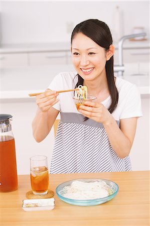 Woman Eating Somen Stock Photo - Rights-Managed, Code: 859-06617396