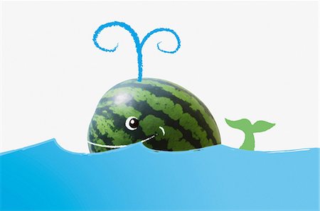 Watermelon Illustration Stock Photo - Rights-Managed, Code: 859-06617593