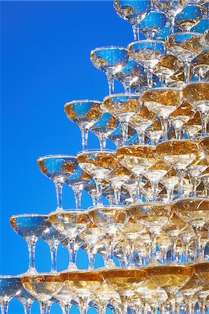 food or drink - Champagne tower Photographie de stock - Rights-Managed, Code: 859-06808699