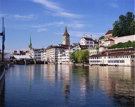 simsearch:859-07283694,k - St. Peter Church And Limmat River, Switzerland Stock Photo - Rights-Managed, Code: 859-07282984