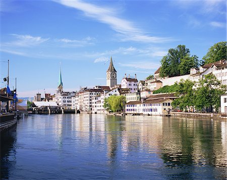 simsearch:859-07283694,k - St. Peter Church And Limmat River, Switzerland Stock Photo - Rights-Managed, Code: 859-07282989