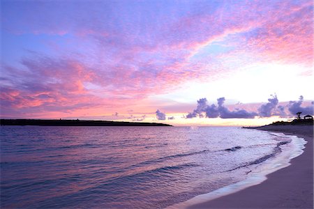 romantic beach sunset - Okinawa, Japan Stock Photo - Rights-Managed, Code: 859-08358988