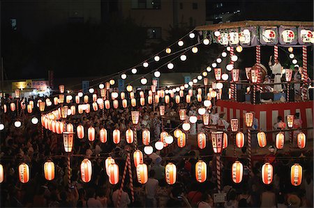 Japanese traditional Bon Odori festival Stock Photo - Rights-Managed, Code: 859-08805951