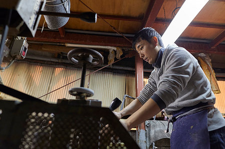 Japanese artisan working in the studio Stock Photo - Rights-Managed, Code: 859-09193340