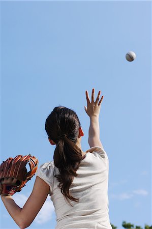 Woman Playing Baseball Stock Photo - Rights-Managed, Code: 859-03039409