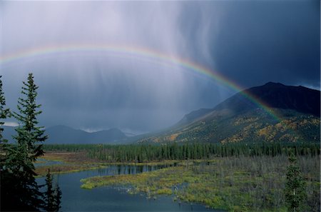 Rainbow over Mountain Range Stock Photo - Rights-Managed, Code: 859-03040210