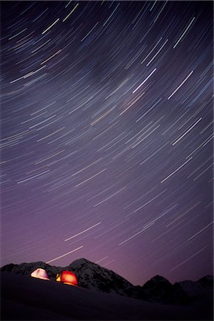 spooky night scene moon - Illuminated tent,starry night Stock Photo - Rights-Managed, Code: 859-03040223